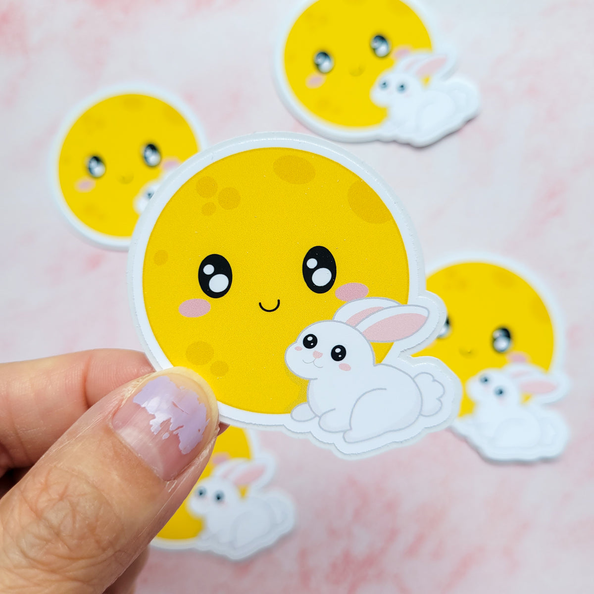Bun Bun x Moon Vinyl Sticker