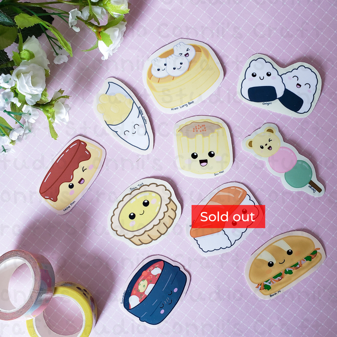 Asian Yummies Sticker Pack (Mix & Match Set of 5)