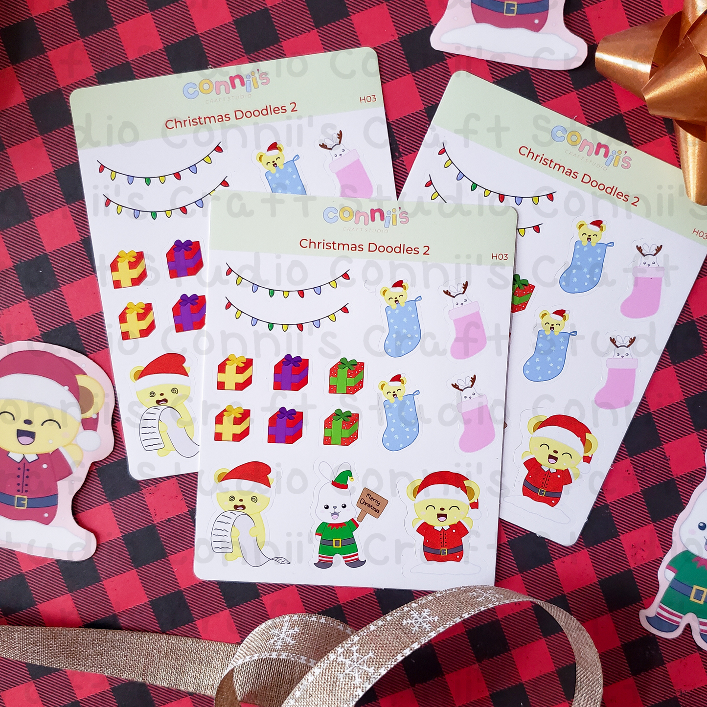 Christmas Doodles Sticker Sheet