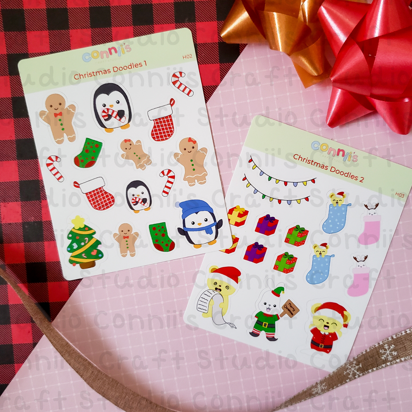 Christmas Doodles Sticker Sheet