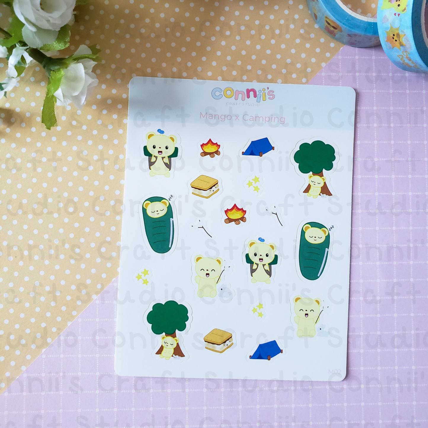 Mango x Camping Sticker Sheet