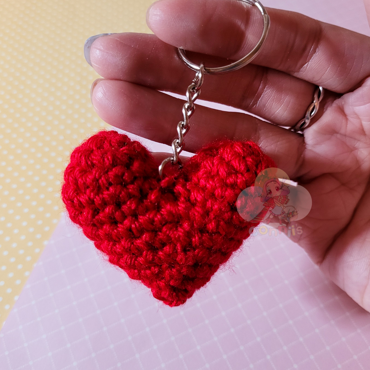 Heart Amigurumi Keychain