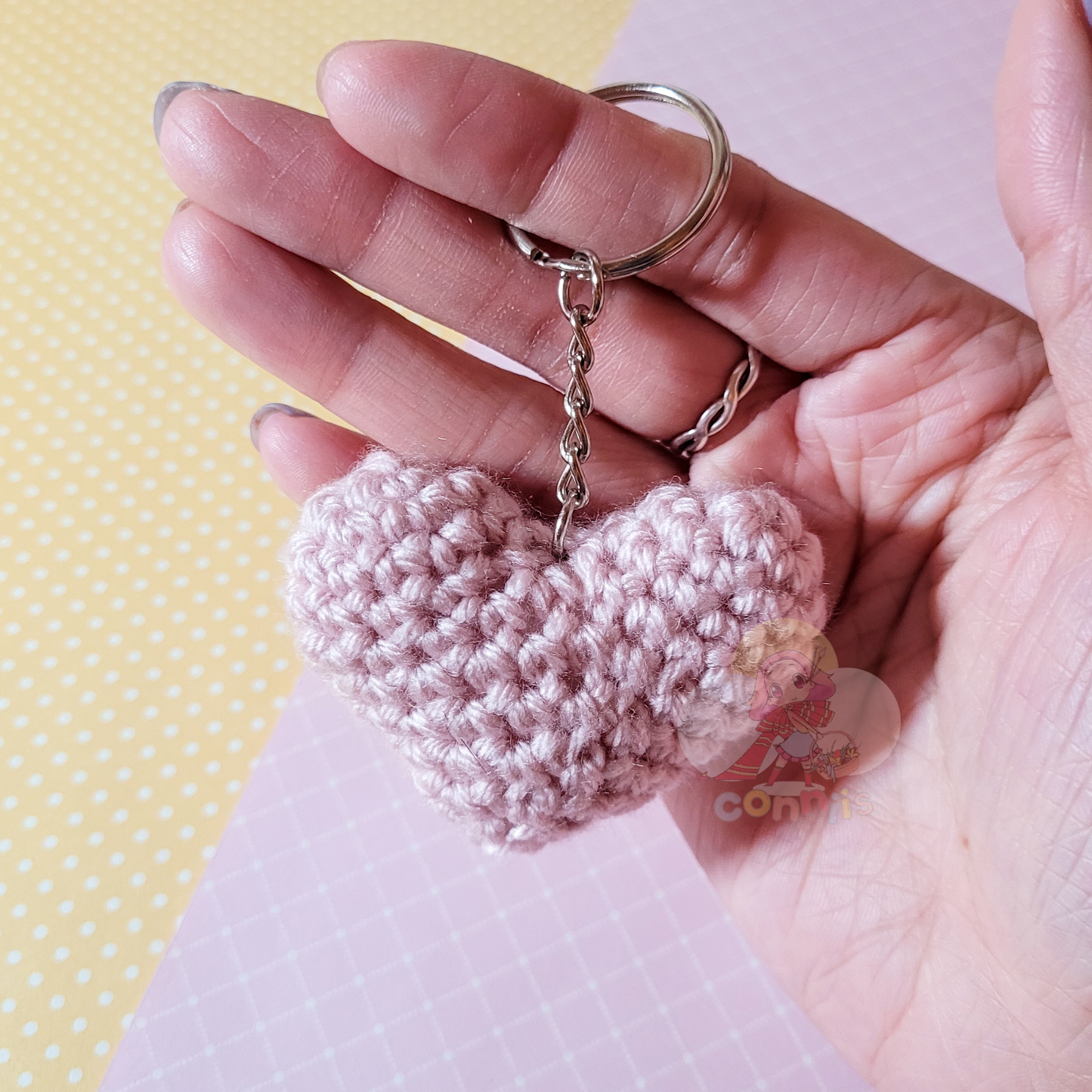 Heart Amigurumi Keychain