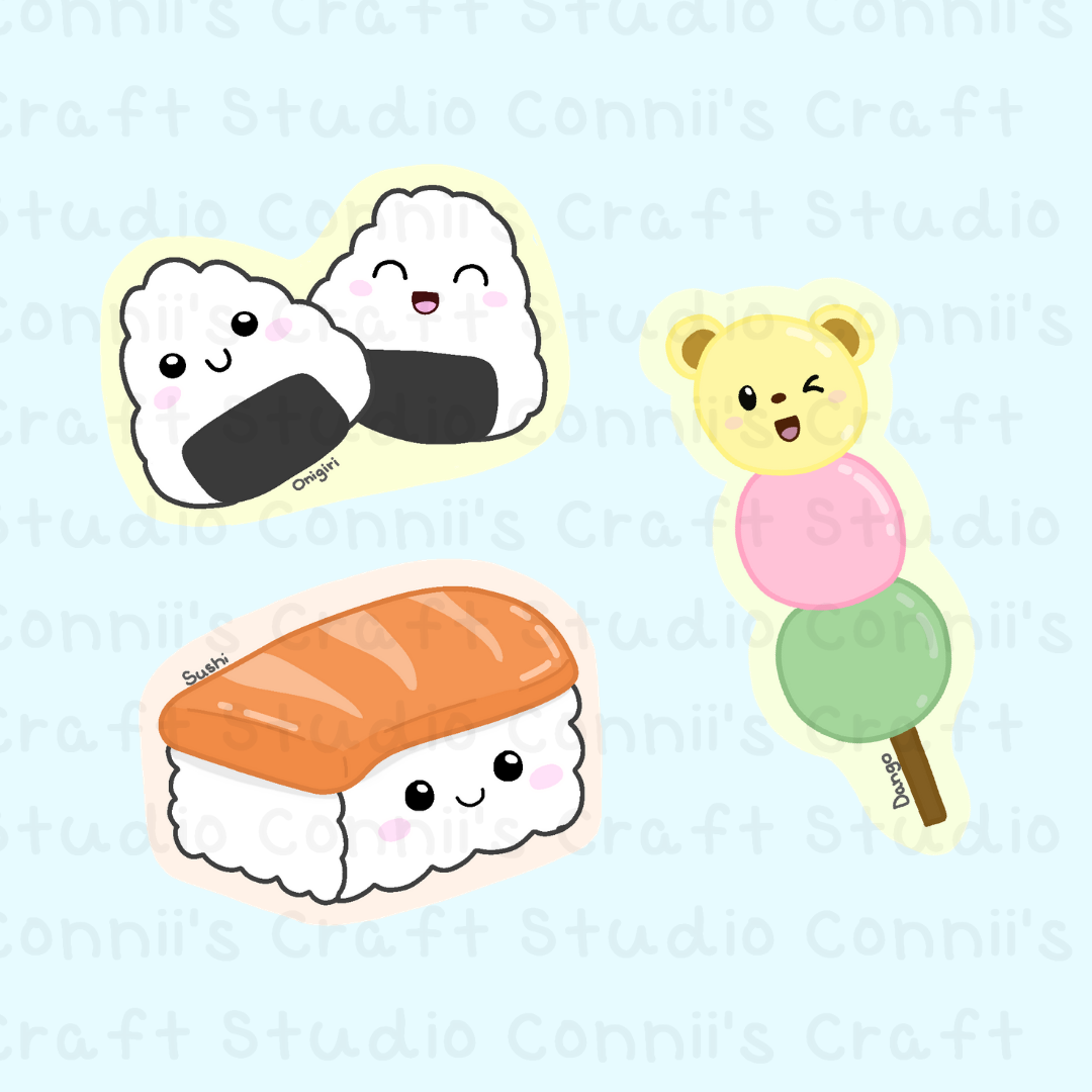 Asian Yummies Sticker Pack (Mix & Match Set of 5)