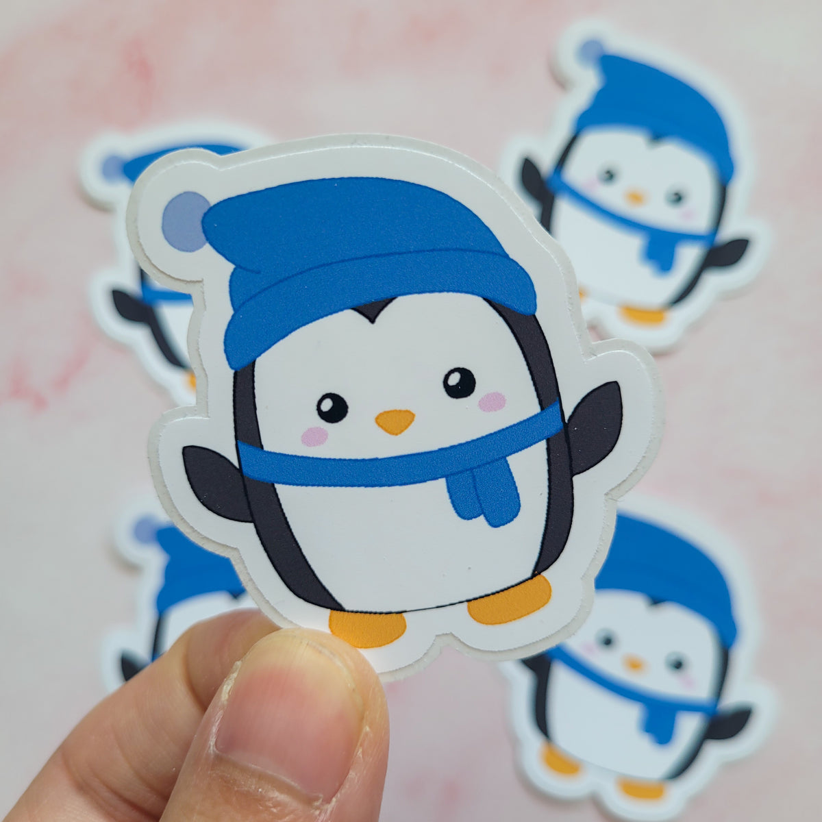 Beanie Penguin Vinyl Sticker