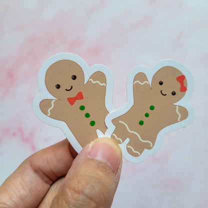 Gingerbread Couple Vinyl Sticker