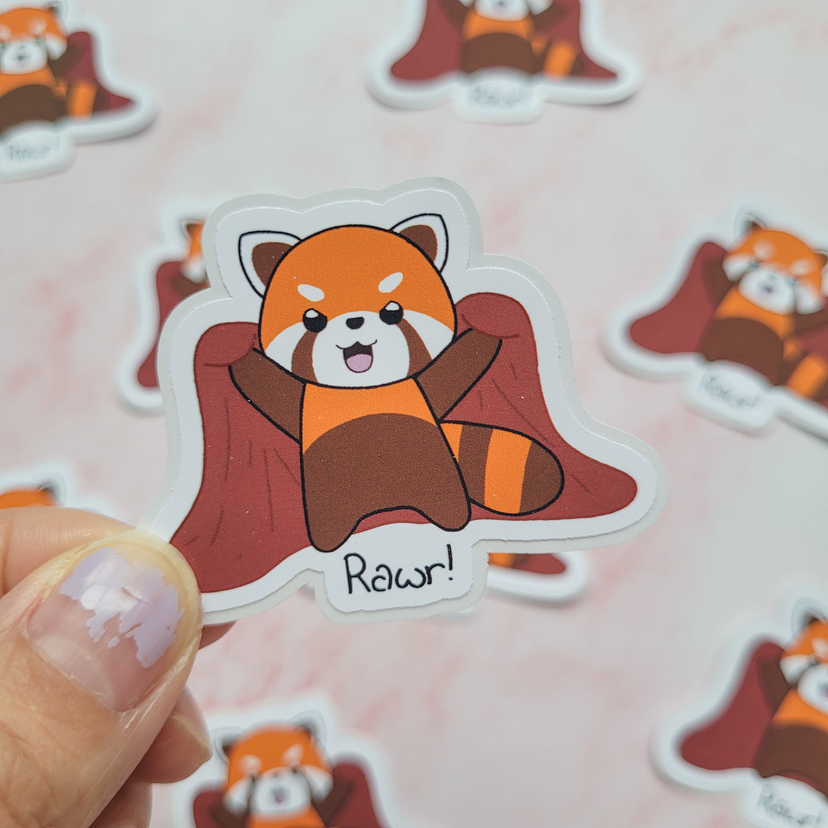 Rawr Red Panda Vinyl Sticker