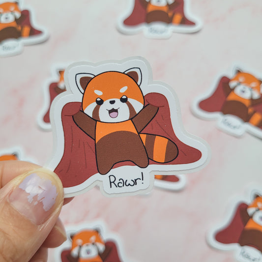Rawr Red Panda Vinyl Sticker